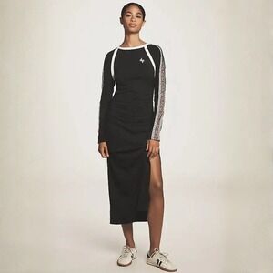 Anthropologie Daily Practice Long-Sleeve Ruched Midi Dress Size Small NWT